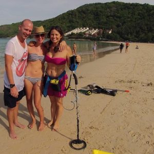 Happy couple in Phuket, Thailand after their ring was recovered.